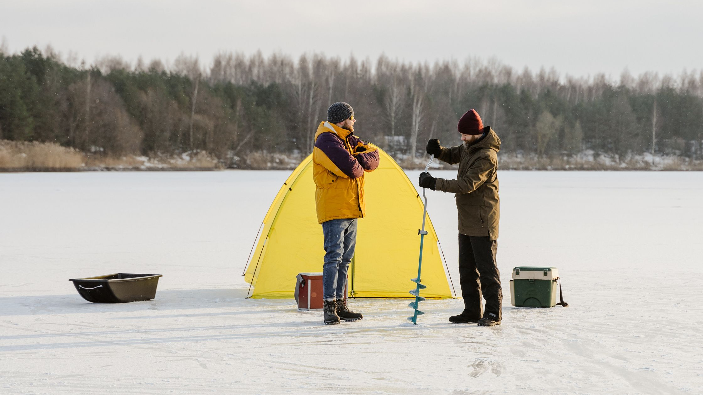 Ice Fishing Fish Finder, Tackle, Bait, Lures